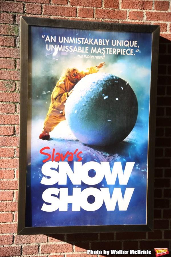 Theatre Marquee unveiling for "Slava's Snow Show" at the Stephen Sondheim Theatre on  Photo