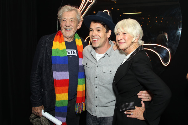 Sir Ian McKellen, Anthony Veneziale, Dame Helen Mirren. Photo