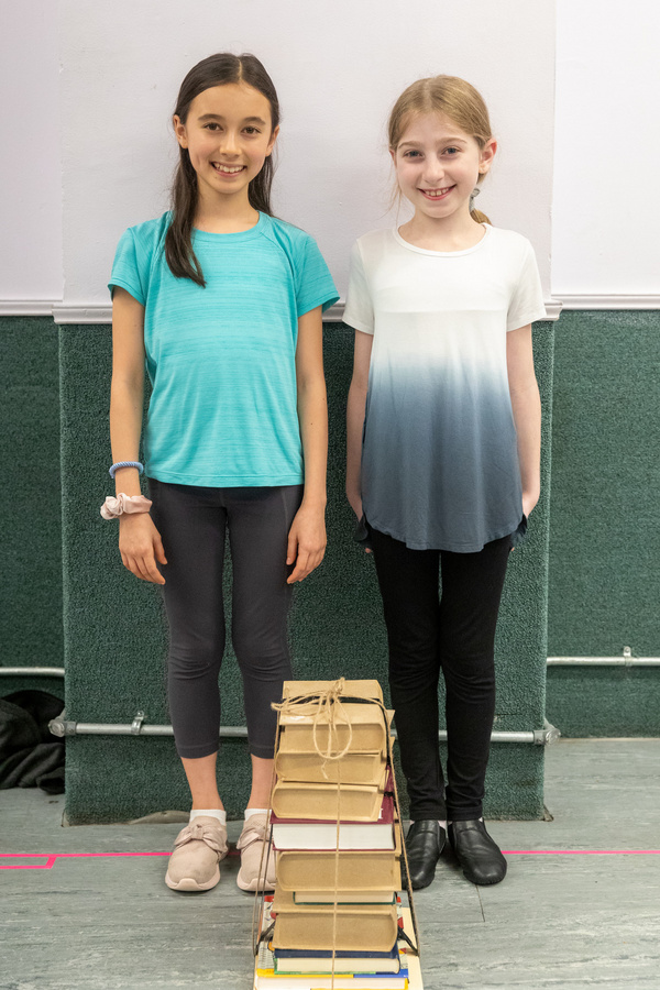Elsa Dees and AnnaBelle Deaner (alternating as Matilda) in rehearsal Photo