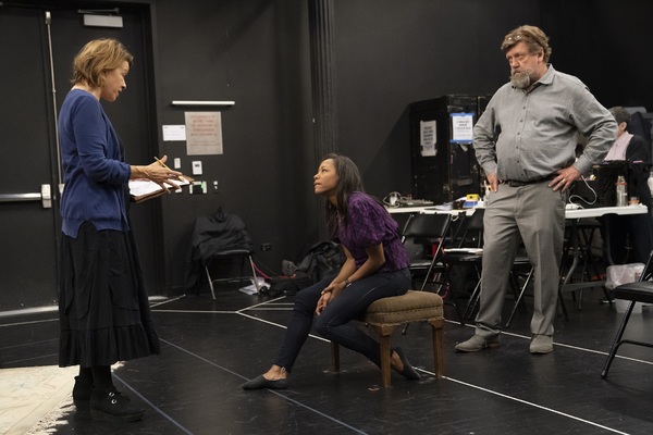 Linda Emond, Nikki M. James, and director Oskar Eustis  Photo