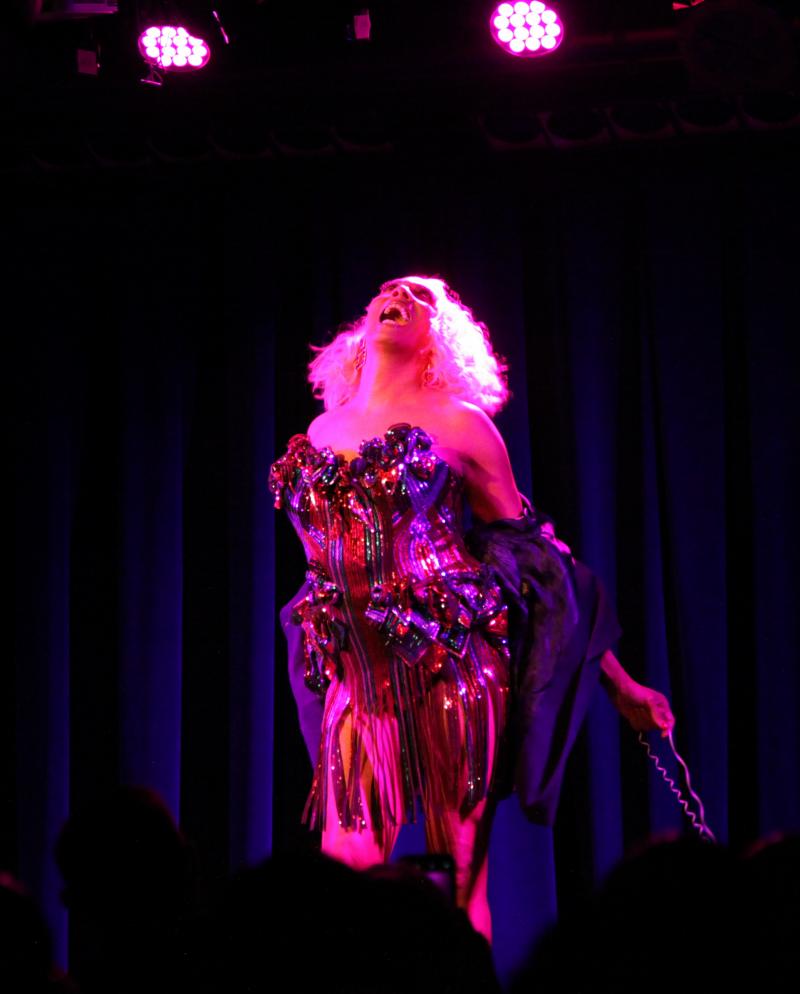 BWW Photo Flash:  Candis Cayne and Lina Bradford in LIFE BECOMES HER at The Laurie Beechman Theatre 