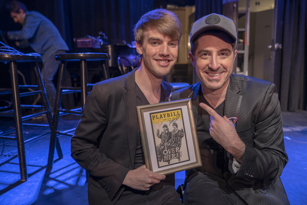Mark William (holding his original signed Playbill of Over Here!) with his director W Photo