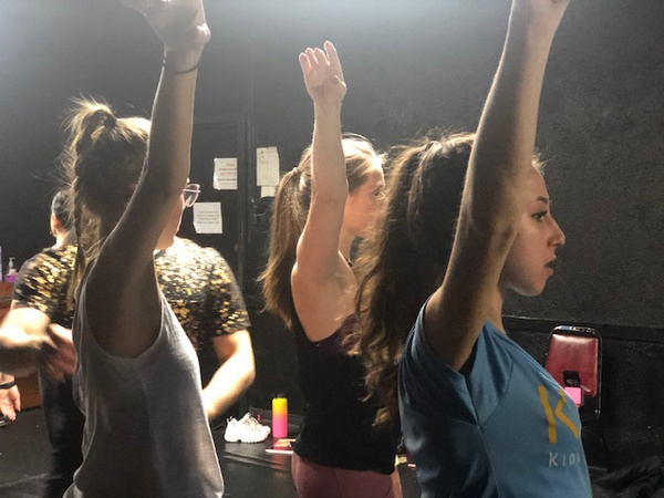Therin Morrisey, Lexi Rosenblum & Jacqueline Keeley dancing to Dim The Lights.  Photo