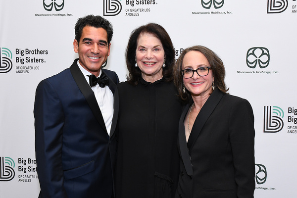 Brock Moseley (Chair of BBBSLA Board), with Sherry Lansing (C) and Nina Jacobson.  Photo
