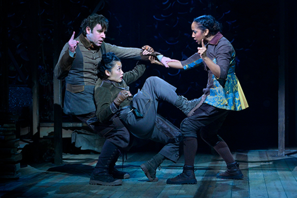 Ben Ferguson (Furlough), Dorcas Leung (Despereaux), and Yasmeen Sulieman (Merlot) Photo