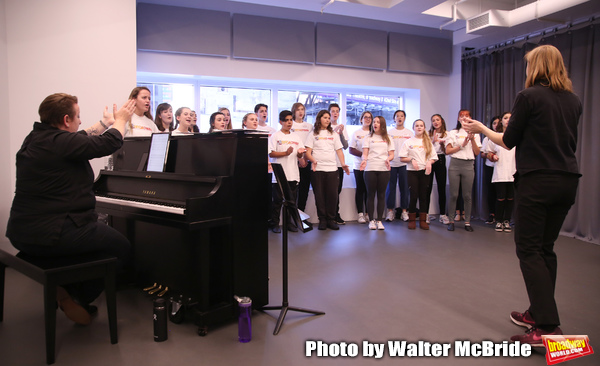Julianne Merrill and Christine Riley with The Camp Broadway Kids Ensemble in rehearsa Photo