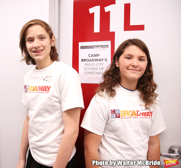 Frankie Lane and Lenny Lane from The Camp Broadway Kids Ensemble in rehearsal Photo
