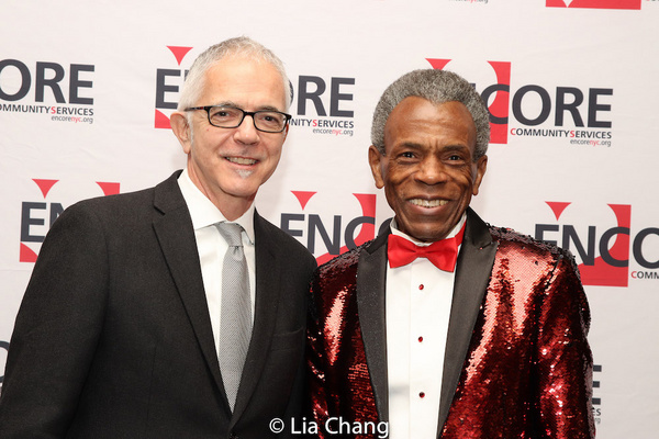 Encore Board member Julius Lang and Andre De Shields Photo