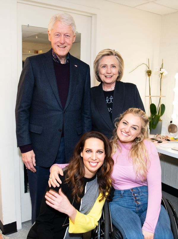 Bill and Hillary Clinton, Mallory Portnoy, Ali Stroker Photo