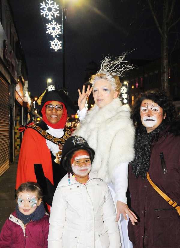 Photo Flash: The Cast of THE SNOW QUEEN Turned On Finsbury Park Festive Lights 