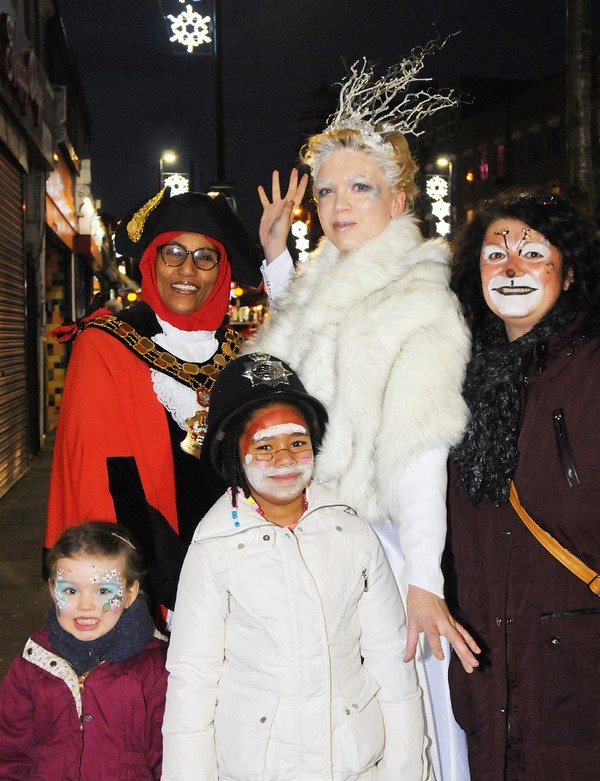 Photo Flash: The Cast of THE SNOW QUEEN Turned On Finsbury Park Festive Lights 