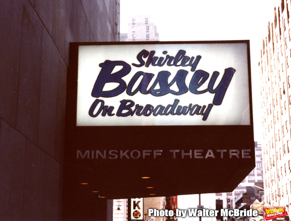 Theatre Marquee on the Opening Night for â€�"Shirley Bassey on Broadwayâ€  at Photo