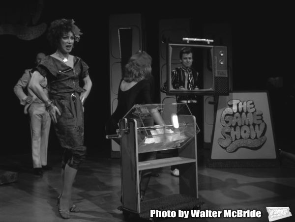 Holly Woodlawn performing in the Off Broadway Show 'THE GAME SHOW' on May 1, 1982 in  Photo