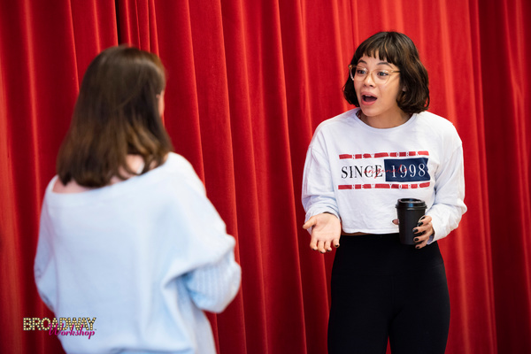 Eva Noblezada and with Broadway Workshop student Photo