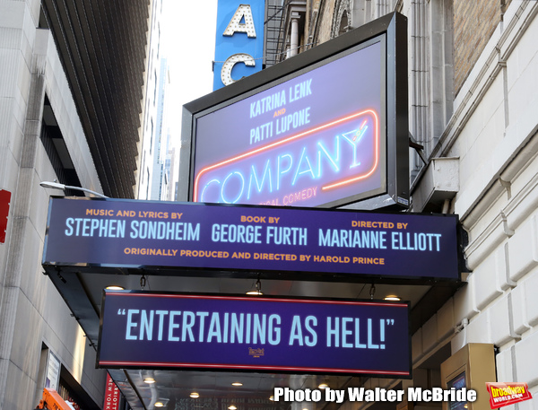 Theatre Marquee unveiling for "Company" starring Katrina Link and Patti LuPone at the Photo