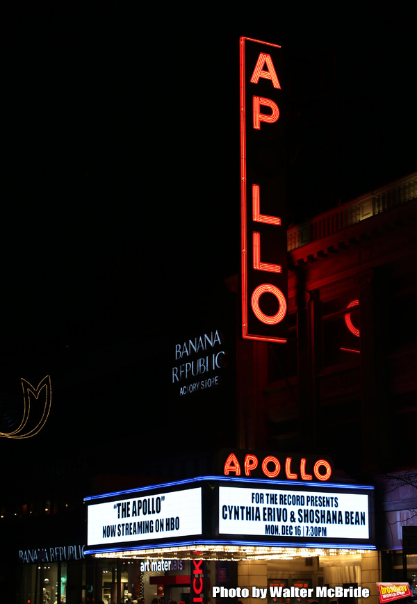 Theatre Marquee for Cynthia Erivo and Shoshana Bean performing in The 2nd Annual Nigh Photo