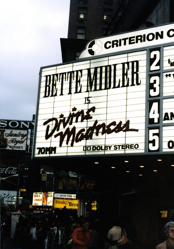 Marquee at a Times Sqaure theatre for Bette Midler's "Divine Madness" in New York Cit Photo
