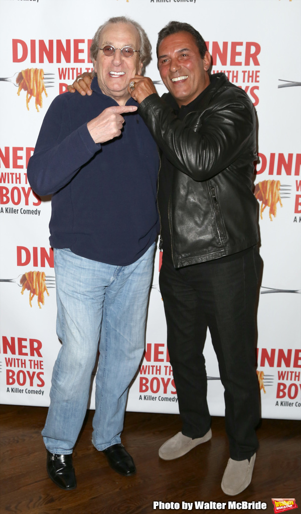 Danny Aiello and Lee Mazzilli attend the off-Broadway Opening Night Performance of  