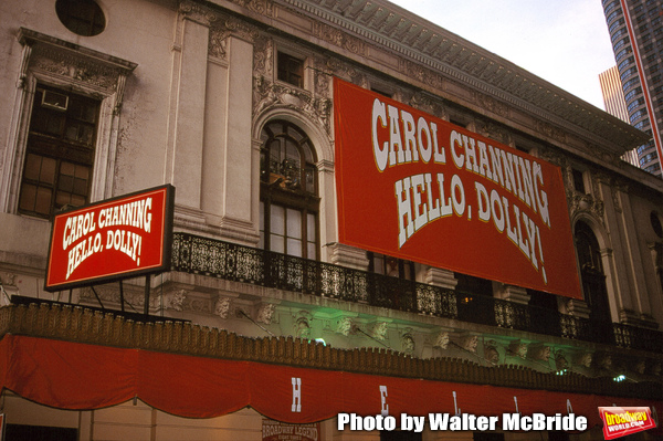 Theatre Marquee for Carol Channing starring in a revival of the JERRY HERMAN Musical  Photo
