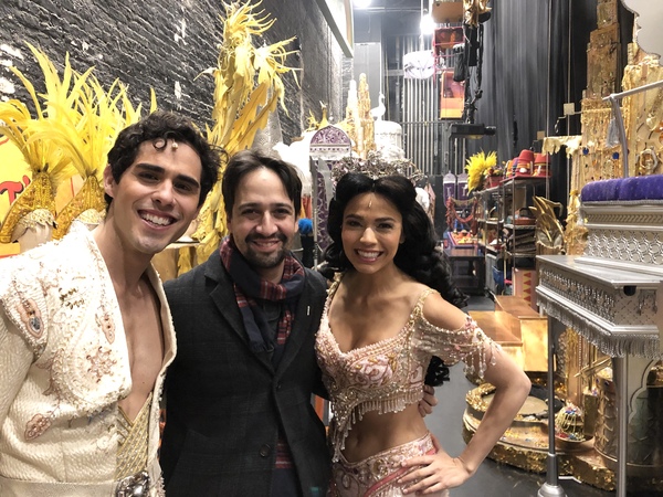 Photo Flash: Lin-Manuel Miranda Stops By ALADDIN on Broadway Image
