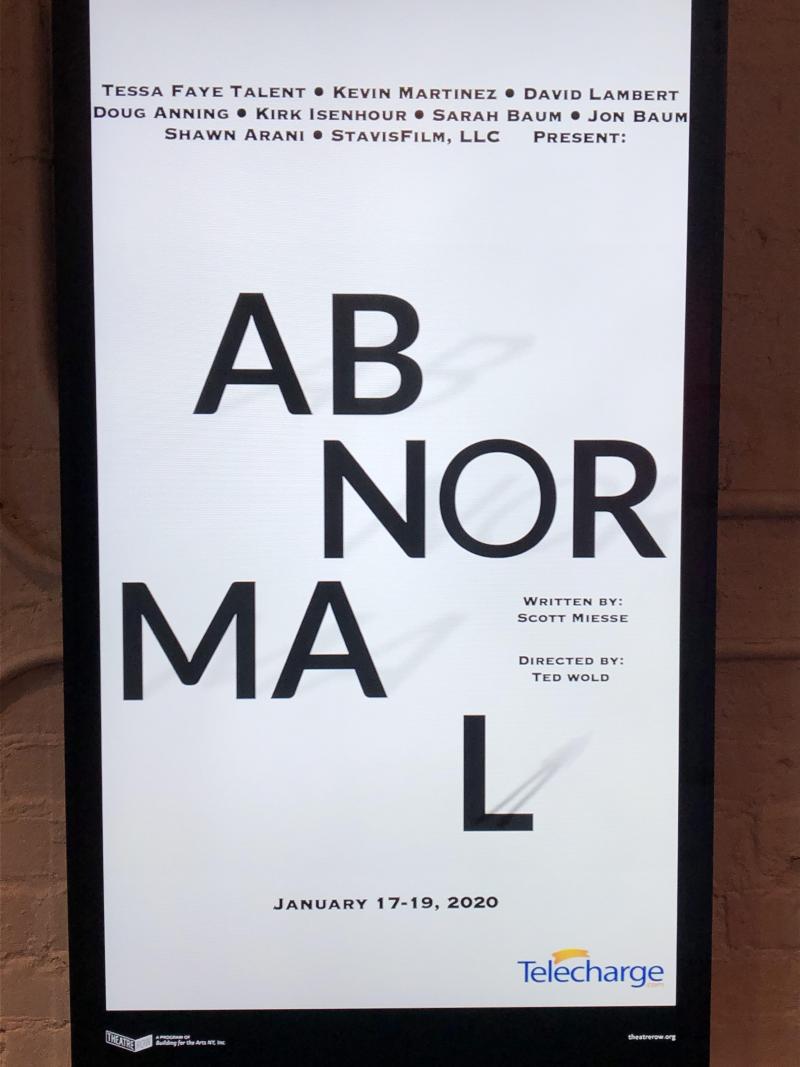 Photo Flash: ABNORMAL Begins Rehearsals At Theatre Row, NYC 