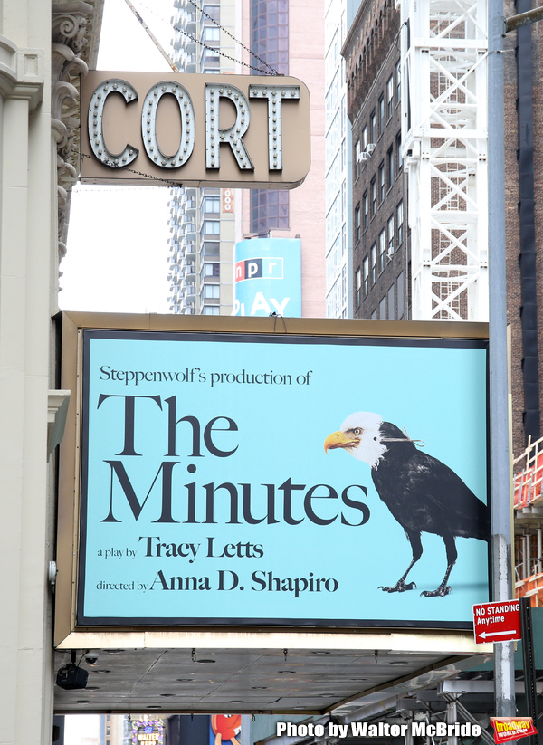 Theatre Marquee for "The Minutes" by Pulitzer Prize-winning playwright Tracy Letts an Photo