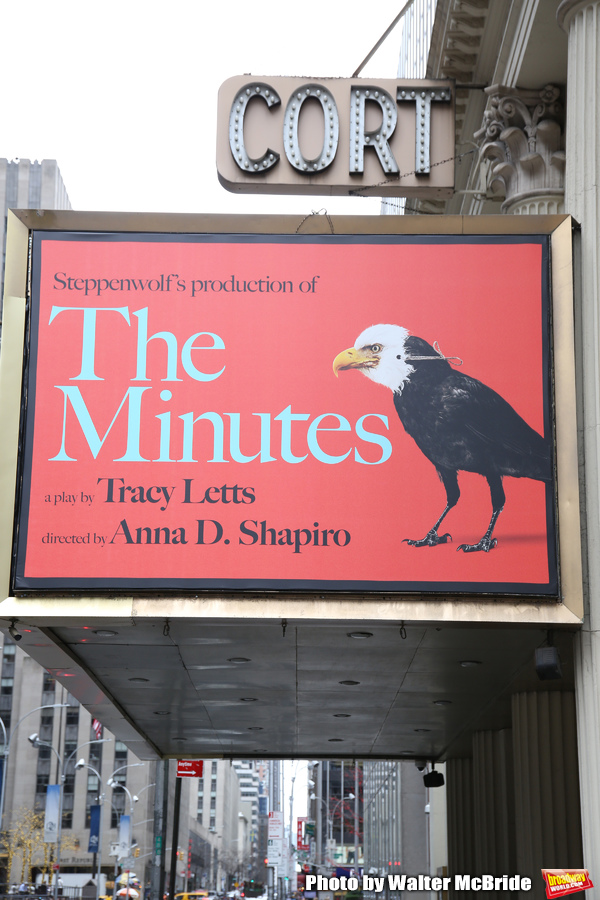 Theatre Marquee for "The Minutes" by Pulitzer Prize-winning playwright Tracy Letts an Photo