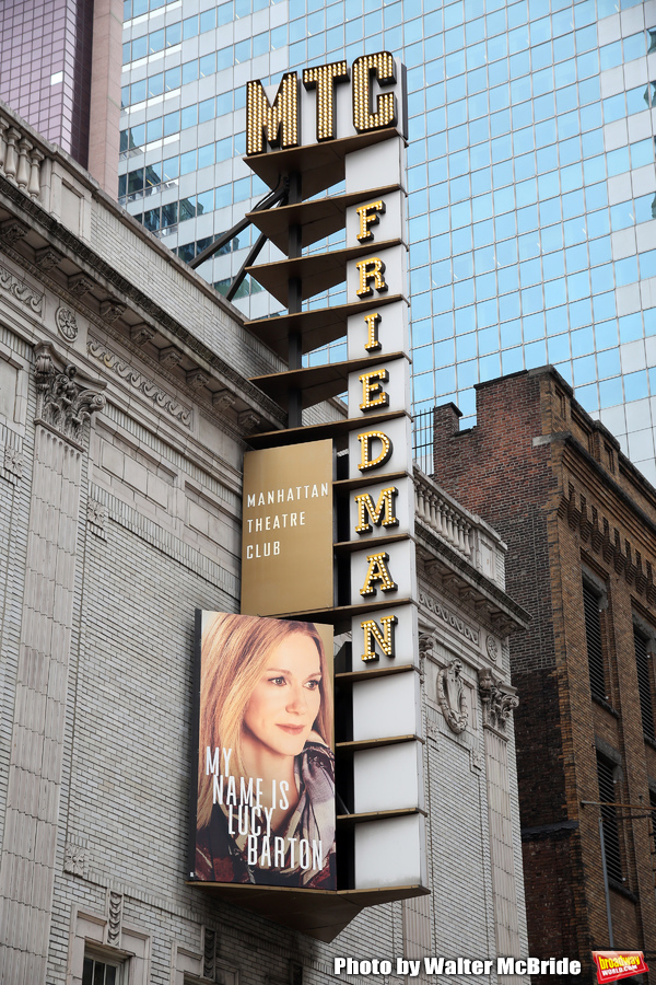 Theatre Marquee for Laura Linney returning to Broadway in a haunting new solo play, 
