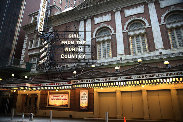 Theatre Marquee for "Girl From The North Country", with songs by Bob Dylan, at the Be Photo