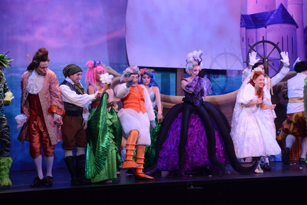 The Cast of The Little Mermaid that includes-Courtney Balan, Adrian Grace Bumpas, J R Photo