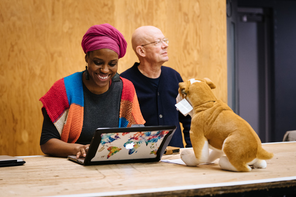 Photo Flash: Inside Rehearsal For DEATH OF ENGLAND at the National Theatre 