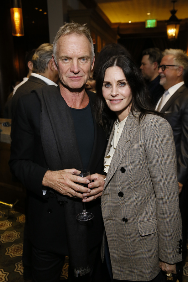 Sting and Courteney Cox  Photo