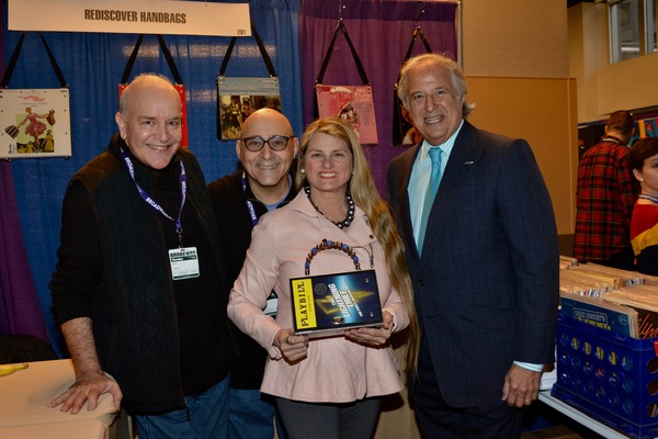 Stewart F. Lane, Bonnie Colley with Ray Ruggeri and Butch Harrion of Rediscover Handb Photo