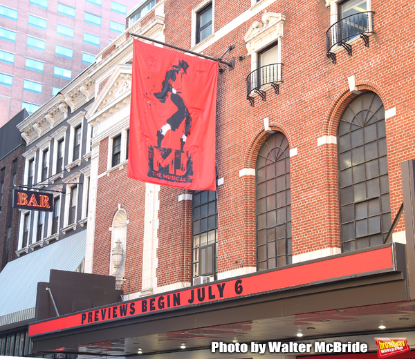 Theatre Marquee unveiling  for  "MJ The Musical" starring Ephraim Sykes at the Neil s Photo