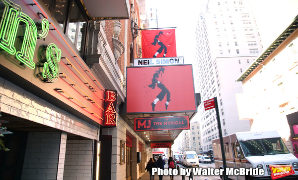 Theatre Marquee unveiling  for  "MJ The Musical" starring Ephraim Sykes at the Neil s Photo
