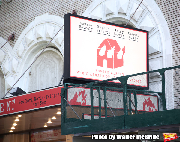 Theatre Marquee unveiling  for  "Who's Afraid of Virginia Woolf?" Starring Laurie Met Photo