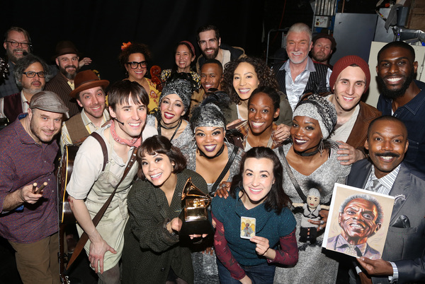 Reeve Carney, Eva Noblezada and Patrick Page  Photo