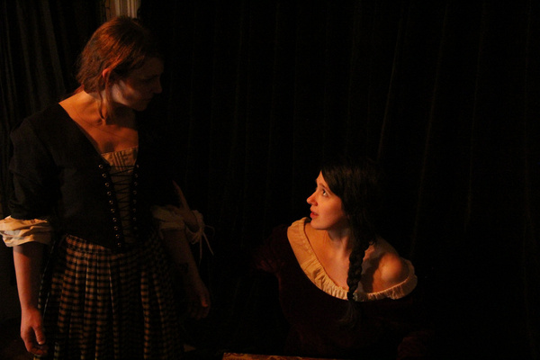 Clara Kundlin as ANNE and Becca Musser as KATE in The Wake of Dorcas Kelly.     Photo Photo