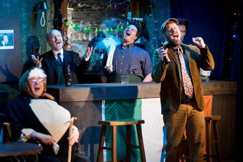 Review: FLANAGAN'S WAKE Invites Participation, Improvs Your Stories, and Pays Respects to Everyone's Favorite Cousin 
