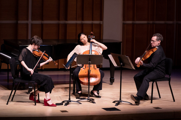 Miranda Cuckson, Daniel Panner and Sophie Shao perform Beethoven''s String Trio, op.  Photo