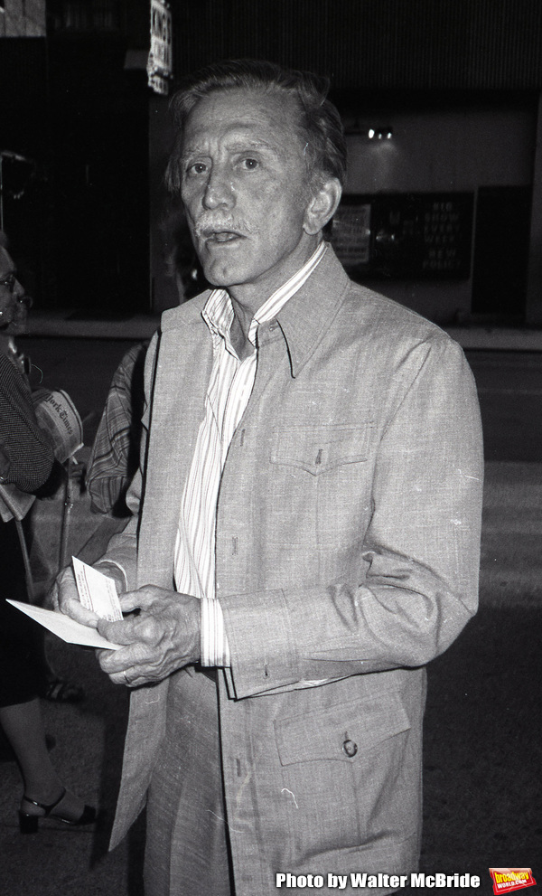 Kirk Douglas attending a Broadway show on June 1, 1981 in New York City. Photo