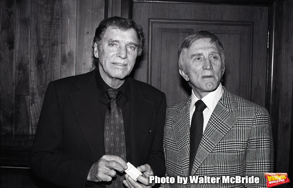 Burt Lancaster and Kirk Douglas attends A.T.A.S. at the Beverly Hills Hotel on Februa Photo