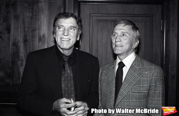 Burt Lancaster and Kirk Douglas attends A.T.A.S. at the Beverly Hills Hotel on Februa Photo