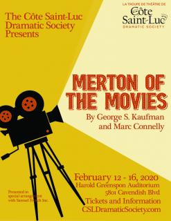 BWW Previews: MERTON OF THE MOVIES  at Cote Saint-Luc Dramatic Society 