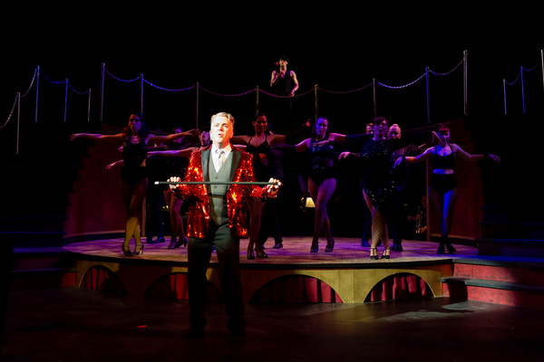 Dane Hutchinson (Billy Flynn) and the cast of Chicago at the Milburn Stone Theatre, r Photo