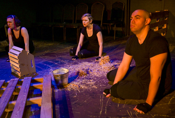 Laura Clare Browne, Erin Cronican and Brandon Walker in The Seeing Place Theater''s A Photo