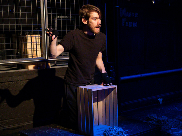 William Ketter in The Seeing Place Theater''s ANIMAL FARM.   Photo by Russ Rowland.   Photo