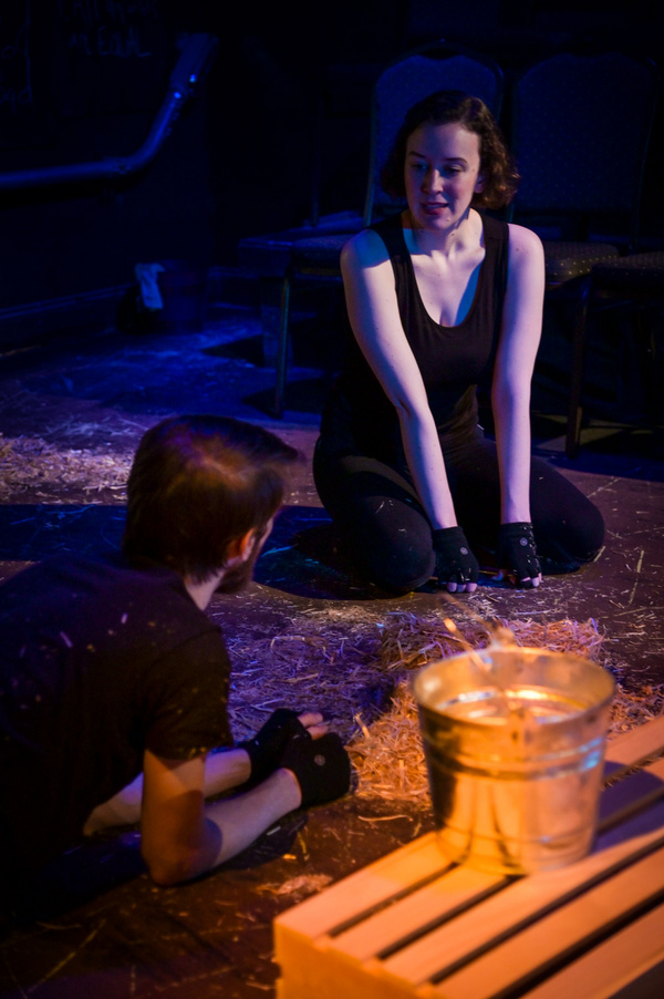 William Ketter and Laura Clare Browne in The Seeing Place Theater''s ANIMAL FARM.   P Photo