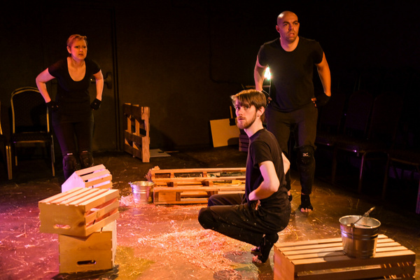 William Ketter, Erin Cronican and Brandon Walker in The Seeing Place Theater''s ANIMA Photo