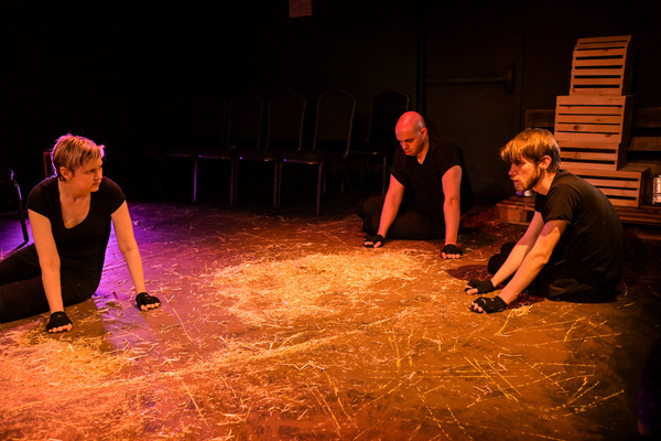 William Ketter, Erin Cronican and Brandon Walker in The Seeing Place Theater''s ANIMA Photo